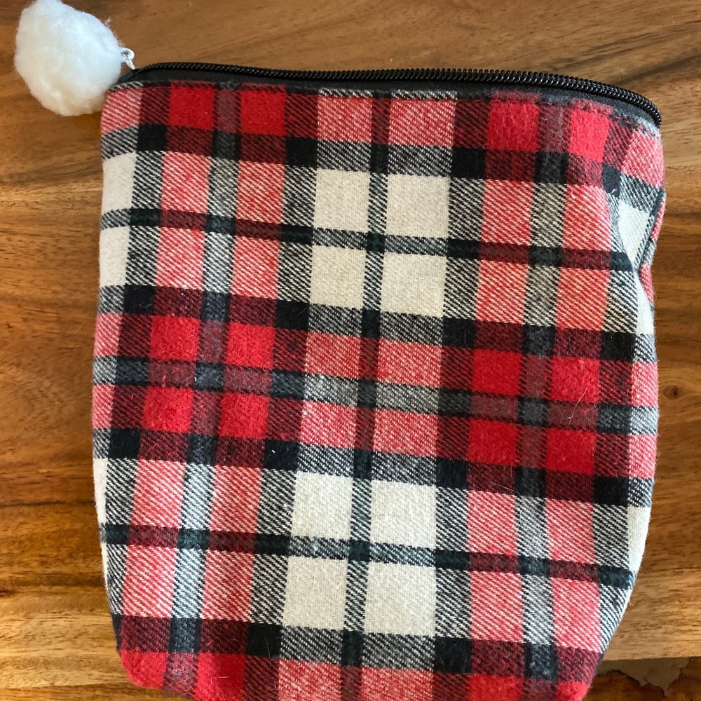plaid pouch